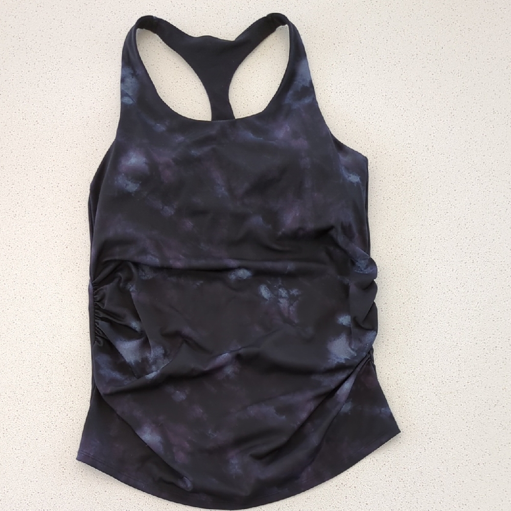 Old Navy Maternity Black, Gray, Purple Tie-Dye Tank Top